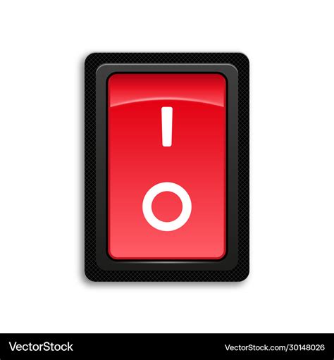 Icon on and off toggle switch button white design Vector Image