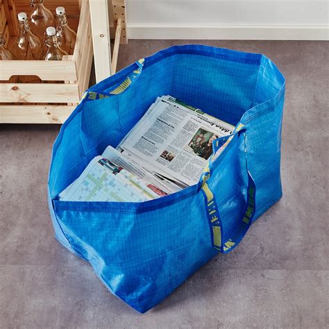 FRAKTA shopping bag, large, blue, 21 ¾x14 ½x13 ¾"/19 gallon - IKEA