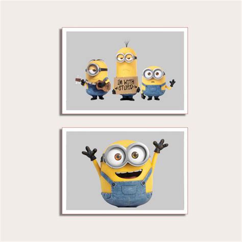 Minion Posters for Kid’s Room, A4, Set of 2, Digital Print