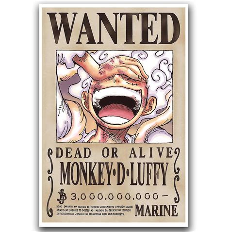 One Piece Bounty Wanted Poster Luffy Billion Straw Hats Sticker | Hot ...