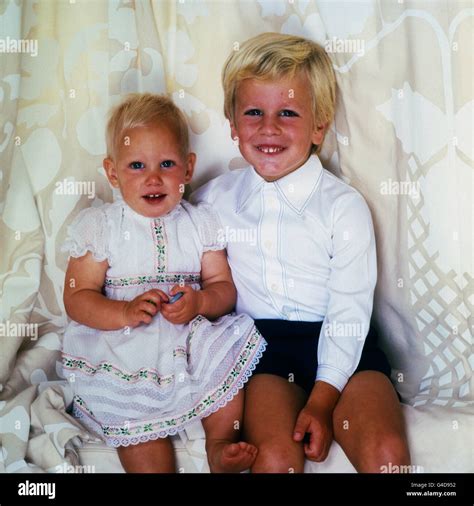 A portrait of Zara and Peter Phillips, children of Princess Anne and ...