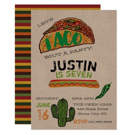 Taco Party Invitation | Zazzle.com