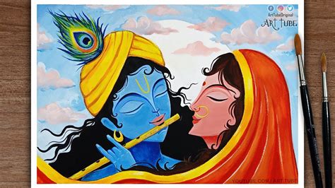 Buy Radha Krishna Painting Radha Krishna Hand Painted Original Online ...