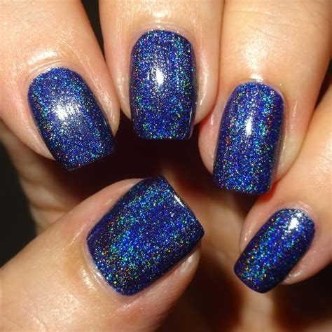 Wendy's Delights: Navy Blue Holographic Nail Polish from Born Pretty Store