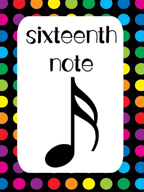 9 Printable Music Notes Posters. Full Page Classroom Wall | Etsy