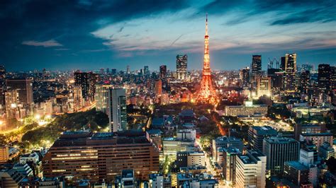 Tokyo Tower With Light During Nighttime In Japan HD Travel Wallpapers ...