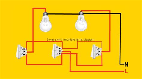 Three Way Switch Diagram With Multiple Lights Wiring Diagram