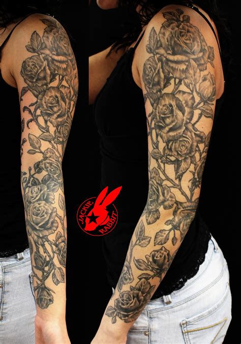 Rose Thorns Tattoo Sleeve