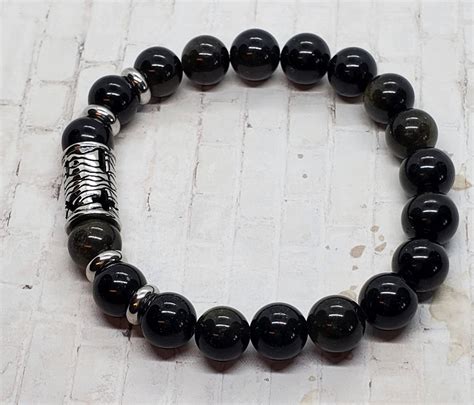 Gold Obsidian Bracelet | Wrist Wear by Ell