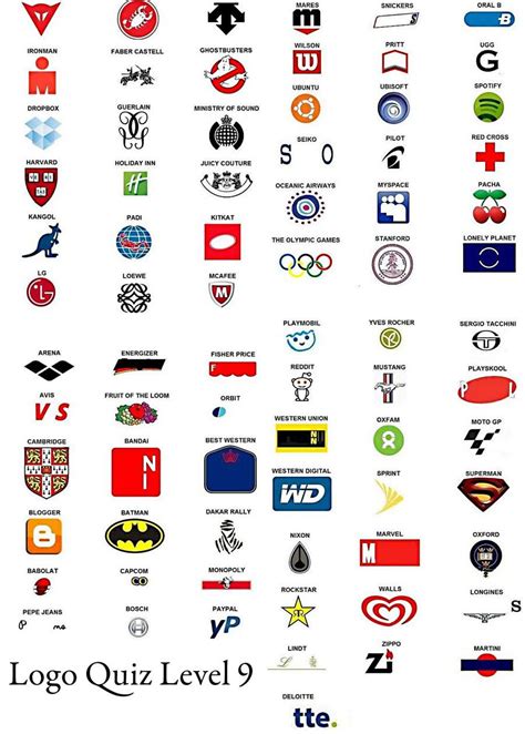 Logo Quiz Answers 9 Level Quiz Logo Answers Level Game Logos