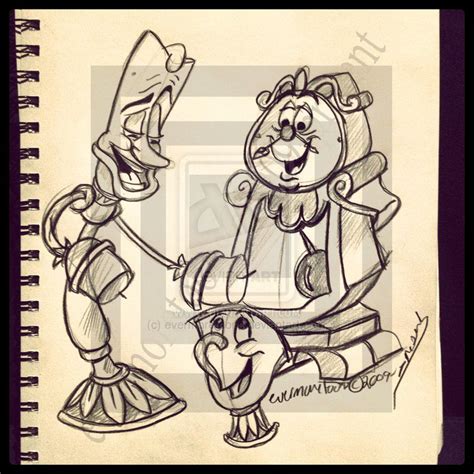 Beauty and the beast sketch by evermoretoons.deviantart.com on ...