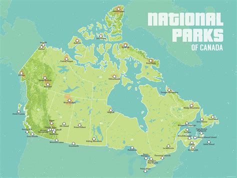 Canada National Parks Map 18x24 Poster - Best Maps Ever