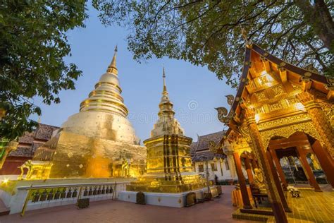 Wat Phra Singh in Chiang Mai Stock Image - Image of landmark, antique ...