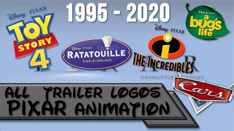 All Pixar Trailer Logos (1995-2020) - YouTube