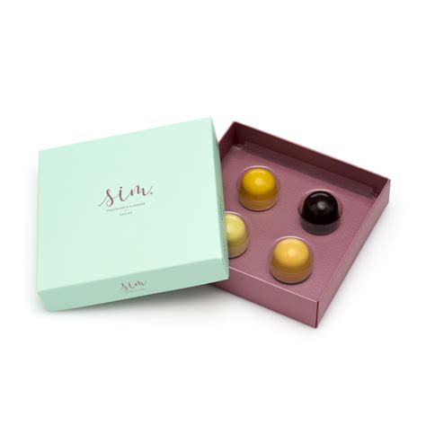 Box of 4 assorted chocolates - Chocolate Box - SIM Chocolate