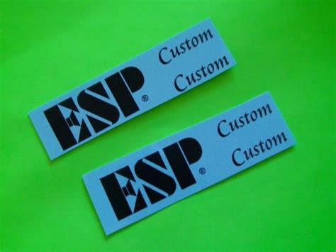 ESP Guitar Headstock Waterslide Decal Black | eBay