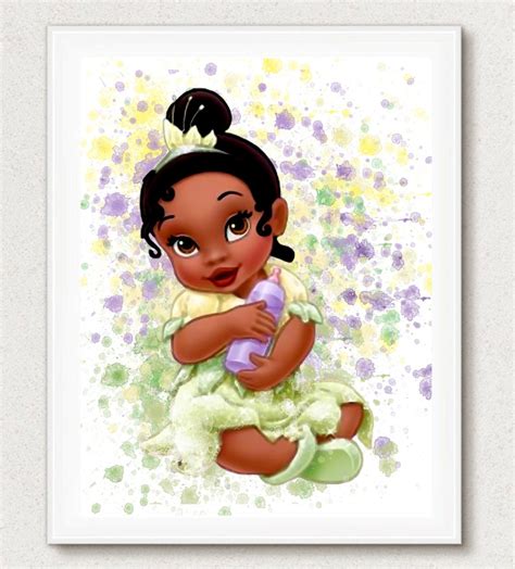 Princess Tiana Baby Tiana Print Watercolor Print Disney | Etsy