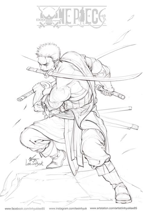 Zoro Sketch at PaintingValley.com | Explore collection of Zoro Sketch