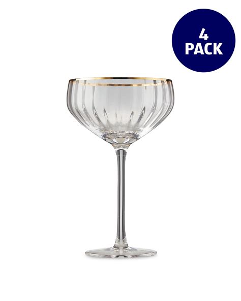 Clear Saucer Cocktail Glasses - ALDI UK