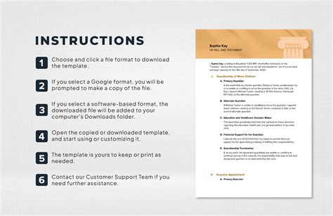 UK Will and Testament Template in Google Docs, Word, PDF - Download ...