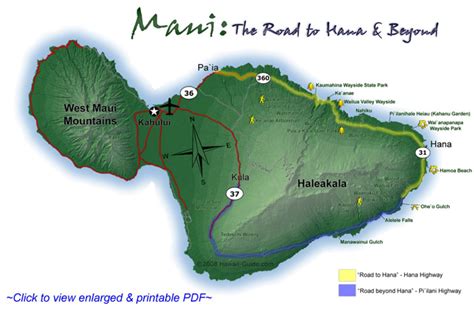 Map Of Road To Hana Maui Hawaii - Jilly Lurlene