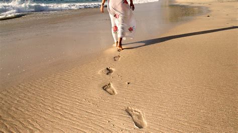 Free photo: Footprints in sand - Footprint, Sand, Sea - Free Download ...