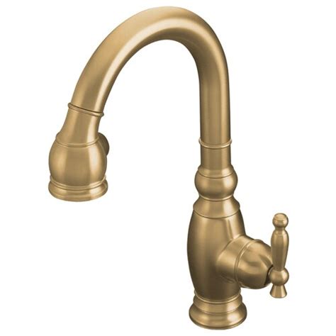 KOHLER Vinnata Vibrant Brushed Bronze 1-Handle Deck Mount Pull-down ...