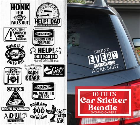 Funny Car Stickers SVG Bundle Hand Lettered Car Quotes Svg - Etsy Australia