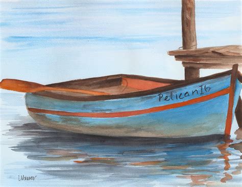 Row Boat Watercolor at PaintingValley.com | Explore collection of Row ...