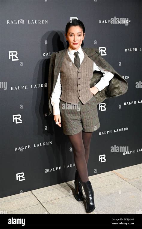 Chinese actress Li Bingbing presents at 2023 Spring Summer Raulph ...