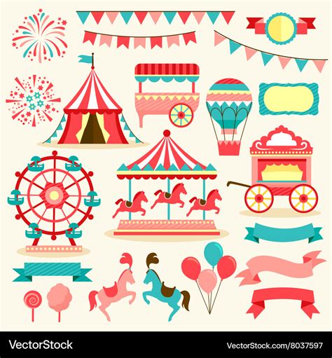 Carnival elements Royalty Free Vector Image - VectorStock