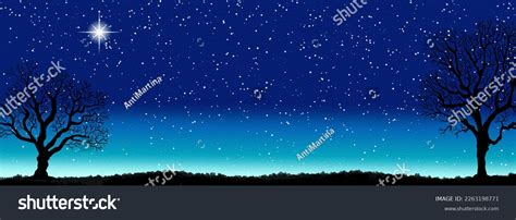 Watercolor Illustration Night Sky Stars Banner Stock Illustration ...