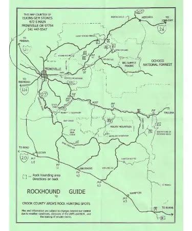 Central Oregon Rockhounding Map PDF – Scouting Web