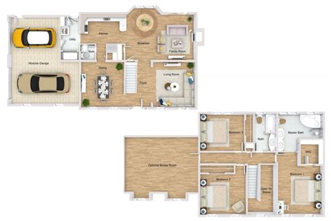 Two Story House Plan Examples