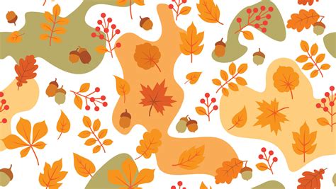 Autumn leaves seamless pattern. Season floral wallpaper. Fall leaf ...