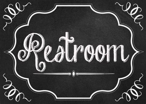 Wedding Reception Chalkboard RESTROOM Sign