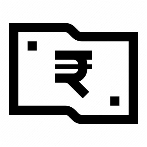 Note, outlined, rupee icon - Download on Iconfinder