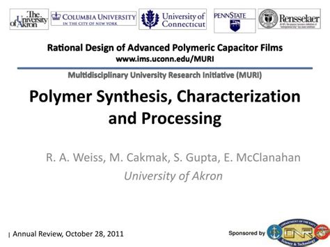 PPT - Polymer Synthesis, Characterization and Processing PowerPoint ...