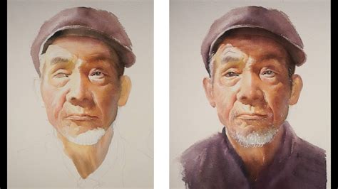 Watercolor Painting Portrait Man