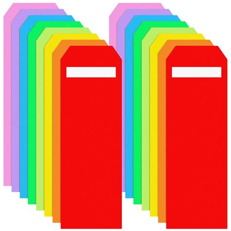 Buy 24 Pack Library Book Dividers 4 x 12 Inch Library Shelf Marker with ...