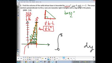 Volume By Cross Section Formula