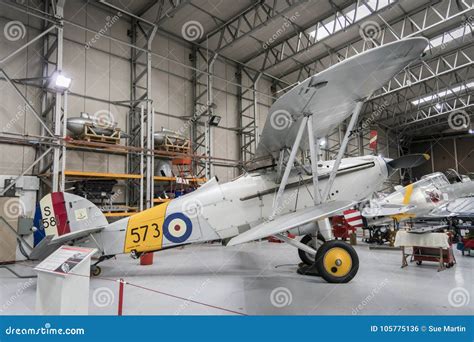 Hawker Nimrod Aircraft in Hangar Editorial Photo - Image of history ...