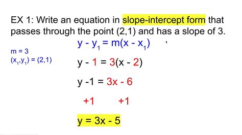 Slope Intercept Form Perpendicular Line