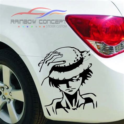 Jual stiker mobil anime kartoon karakter lutfi one piece sticker mobil ...