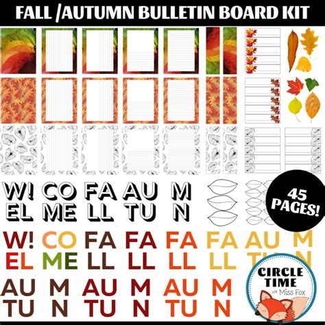 Fall Bulletin Board Display Fall Borders Autumn Theme - Etsy