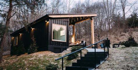 The Lily Pad - A Cozy Shipping Container Cabin Hidden In The Woods