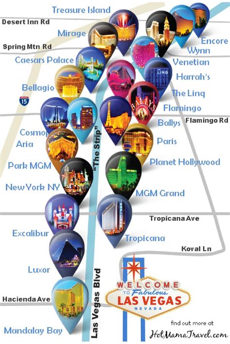 Best Las Vegas Strip Hotel Map 2024: 21 Hotels on the Vegas Strip | Las ...