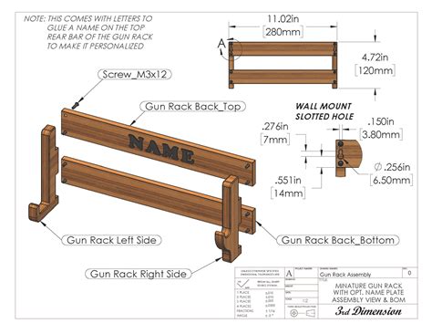 Printable Gun Rack Template - Free Printable