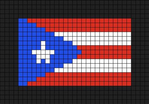 Puerto Rico Flag (1952) Pixel Art | Pixel art pattern, Pixel art, Pixel ...