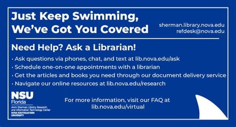 Just Keep Swimming, the Alvin Sherman Library Got You Covered – NSU ...